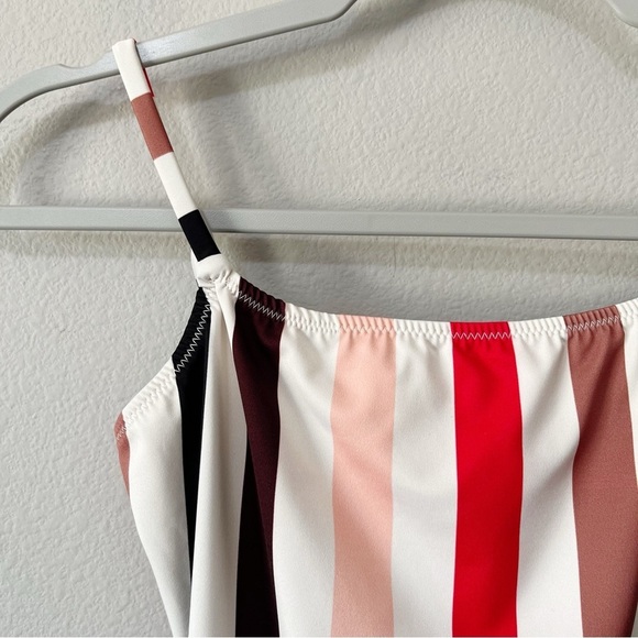 Solid & Striped The Nina One Piece Swimsuit Lipstick Stripe Size XS Adjustable - Picture 6 of 12